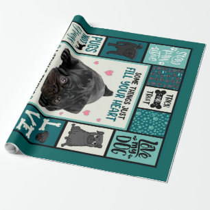 Papel De Presente A Vida É Melhor Com Cães Pug Dog Blanket