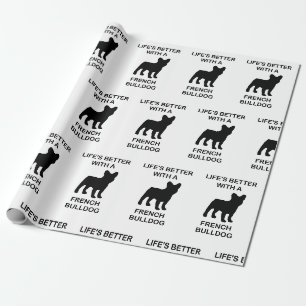 Papel De Presente a vida é melhor com um bulldog francês