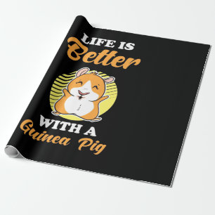Papel De Presente A vida é melhor com um porco guineense