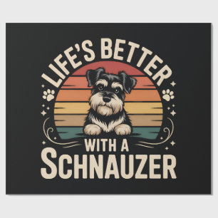 Papel De Presente A Vida é Melhor Com Um Schnauzer