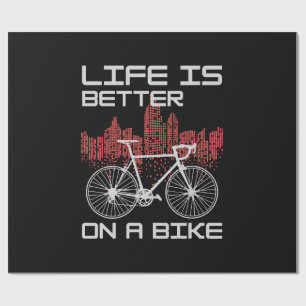 Papel De Presente A vida é melhor de bicicleta