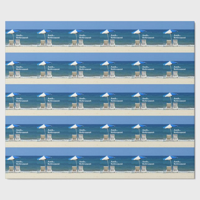 Papel De Presente Aaah...aposentadoria, relaxando na praia (Barra)