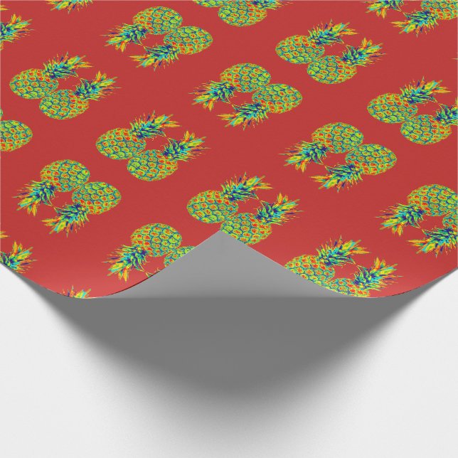 Papel De Presente Abacaxi Pop Art  (Ponta)