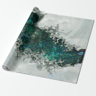 Papel De Presente Abalone Shell Pearl e Prata 1