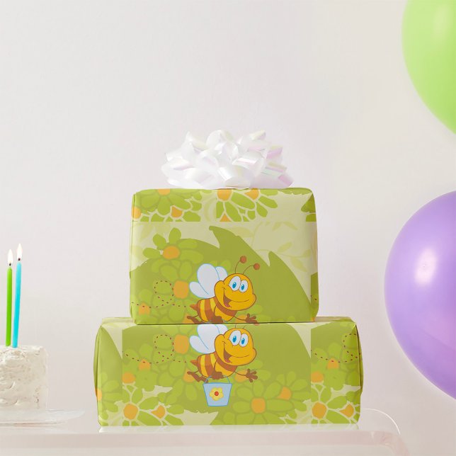 Papel De Presente Abeia Feliz (Criador carregado)
