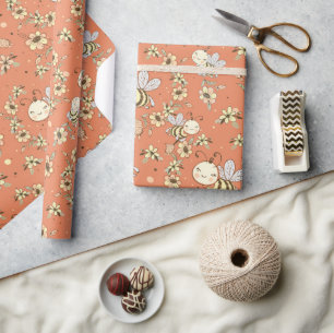 Papel De Presente Abeja Fofa 