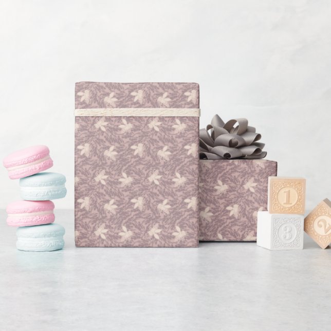 Papel De Presente Abejas + Lilac (Chá de bebê)