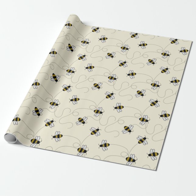 Papel De Presente Abelhas (Desenrolado)