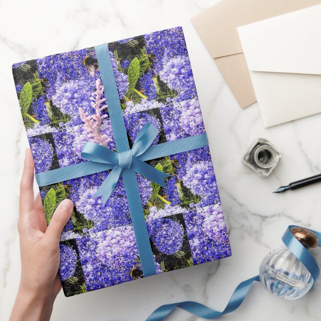 Papel De Presente Abelhas De Flor Ceanothus (Presentear)