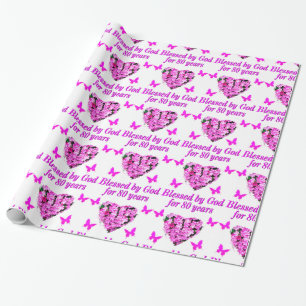 PAPEL DE PRESENTE ABERTO POR DEUS POR 80 ANOS DE DESIGN FLORAL