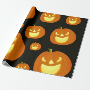 Papel De Presente Abóbora-bosta de Halloween