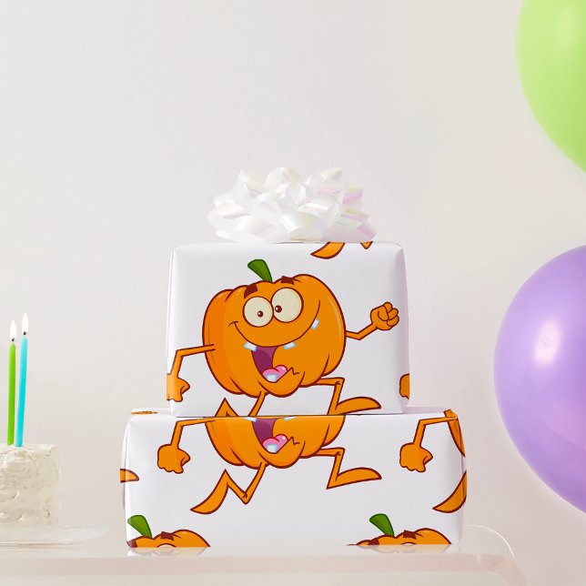 Papel De Presente Abóbora Correndo (Criador carregado)