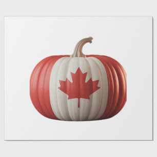 Papel De Presente Abóbora de Bandeira Canadense Folha de Bordo de Aç