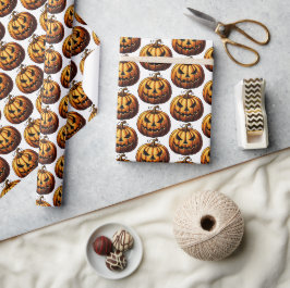 Papel De Presente Abóbora de Halloween