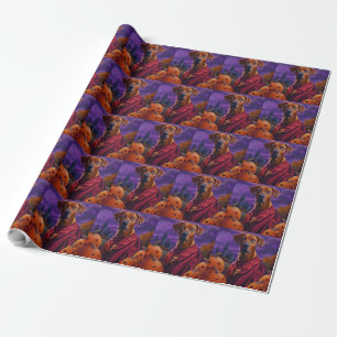 Papel De Presente Abóbora de Vampiro Rhodesian Ridgeback no Hallowee