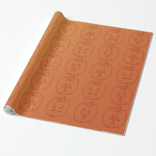 Papel De Presente Abóbora do Dia das Bruxas
