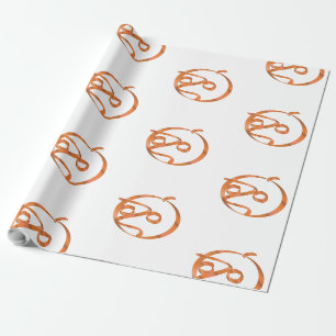 Papel De Presente Abóbora do Halloween sobre fundo transparente