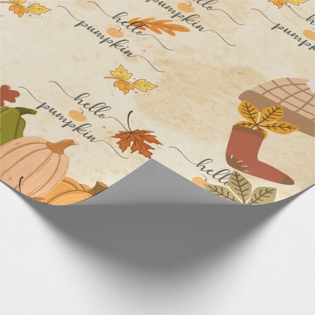 Papel De Presente Abóbora Fofa (Ponta)