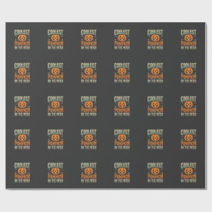 Papel De Presente Abóbora Mais Legal Do Design De Halloween Patch_1
