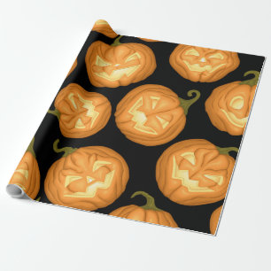 Papel De Presente Abóboras de Halloween