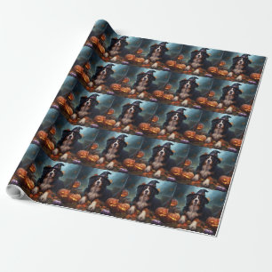 Papel De Presente Abóboras de Halloween Assustadoras do Montanha de