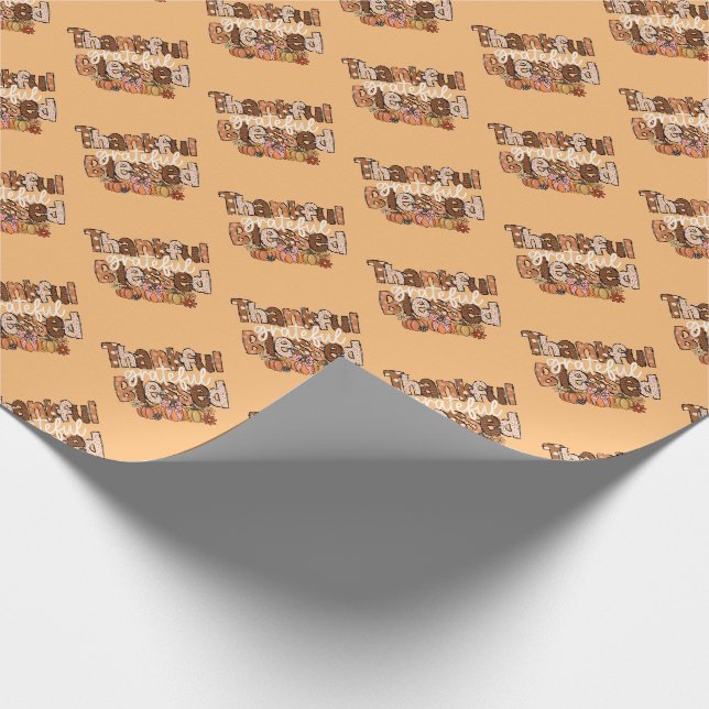 Papel De Presente Abóboras & Louvores: Uma Colheita de Gratidão (Ponta)