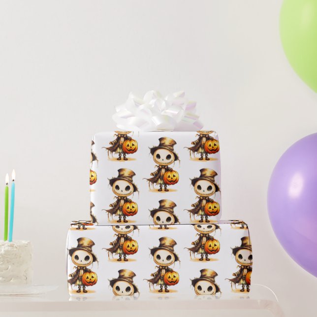 Papel De Presente Abobrinha com Chapéu de Cima do Dia das Bruxas Bra (Presentes para festas)