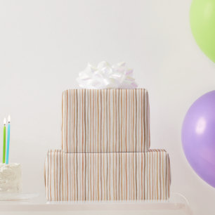 Papel De Presente Abobrinha Pêssego Latte Pontos Marrons Aniversário