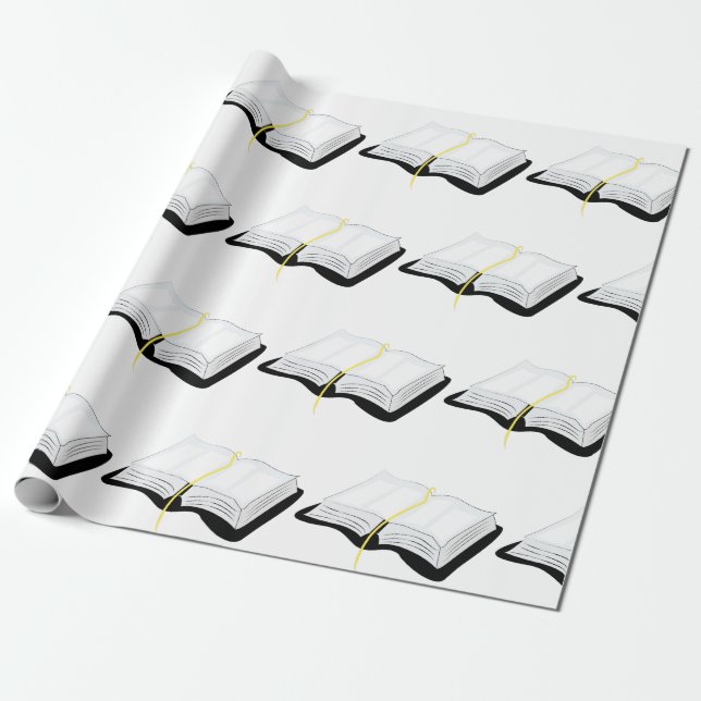 Papel De Presente Abra a bíblia (Desenrolado)