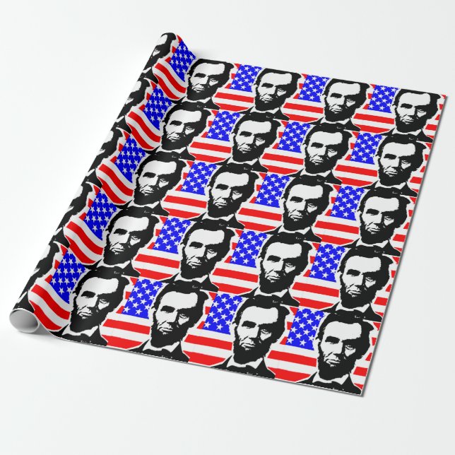 PAPEL DE PRESENTE ABRAHAM LINCOLN-UNIÃO (Desenrolado)