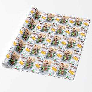 Papel De Presente Abrir o frigorífico cheio de comida