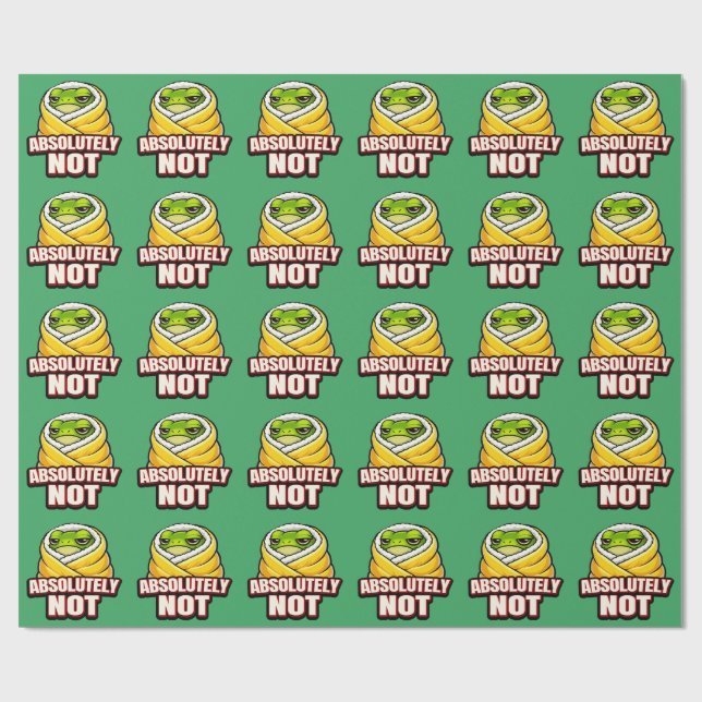 Papel De Presente Absolutely Not Frog – Funny Lazy Frog Meme (Aberto)