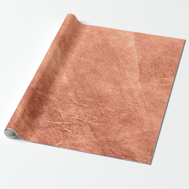Papel De Presente Abstract brushed copper surface metallic texture.  (Desenrolado)