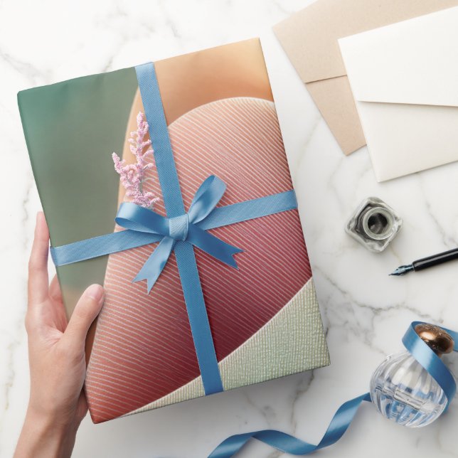 Papel De Presente Abstract Drapery with Pastel Gradient Flow (Presentear)