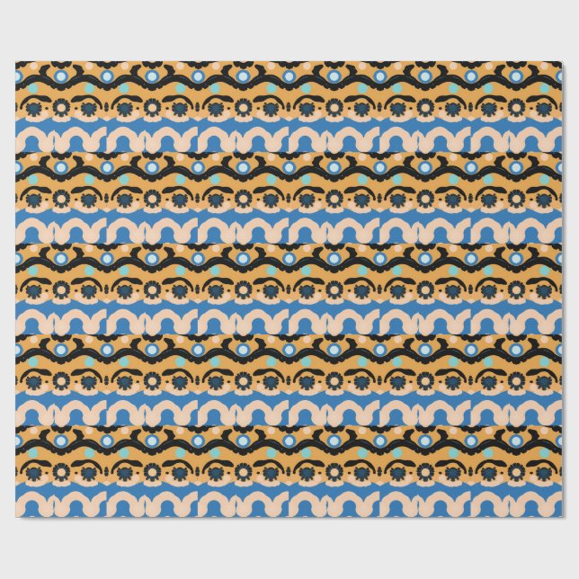 Papel De Presente Abstract Dream Wave – Vibrant Surreal Flow (Aberto)