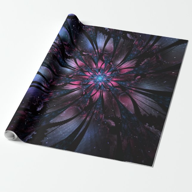 Papel De Presente Abstract fractal flower design.   (Desenrolado)