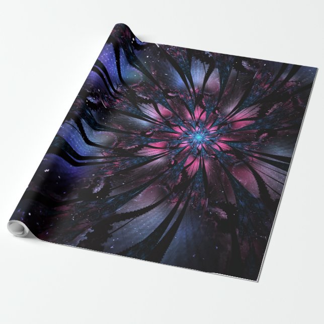 Papel De Presente Abstract fractal flower design.   (Desenrolado)