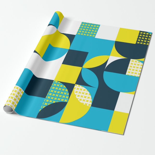 Papel De Presente Abstract geometric background with squares,triangl (Desenrolado)
