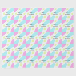 Papel De Presente Abstract geometric shapes pastel add name photo ba