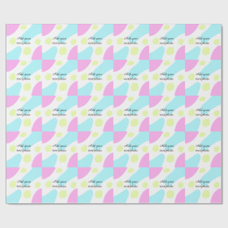 Papel De Presente Abstract geometric shapes pastel add name photo ba