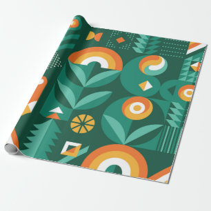 Papel De Presente Abstract geometric vintage pattern in Scandinavian
