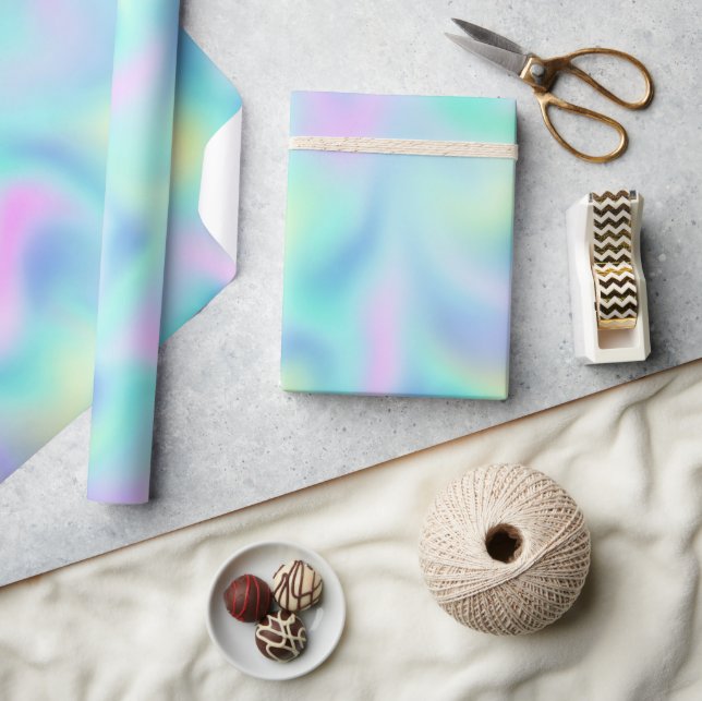 Papel De Presente Abstract Pretty Pastel Swirls Pattern (Artesanato)