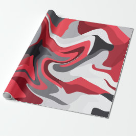 Papel De Presente Abstract Red, white and Gray Color Flow