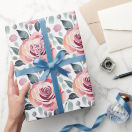 Papel De Presente Abstract Roses In Pastel Colors 