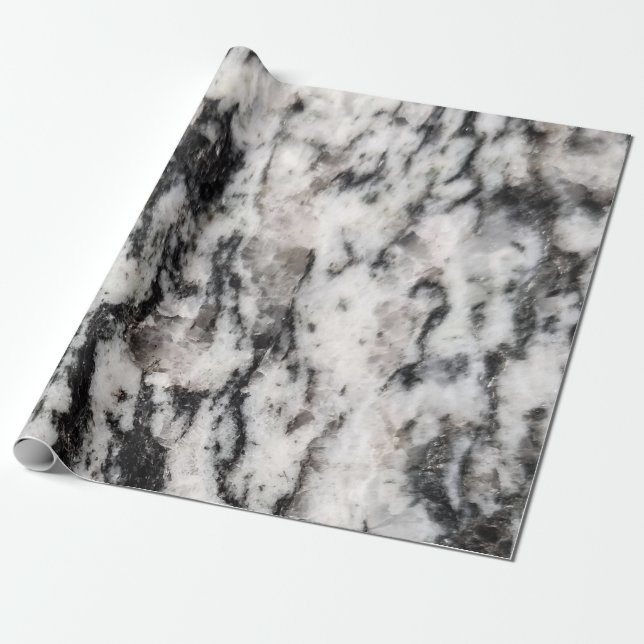 Papel De Presente Abstrato branco e preto titular do passaporte (Desenrolado)