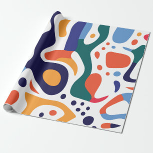 Papel De Presente Abstrato colorido minimalista