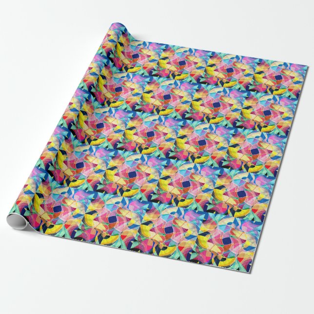 Papel De Presente Abstrato cor d'água, fundo fantástico (Desenrolado)