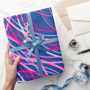 Papel De Presente Abstrato cor-de-rosa azul