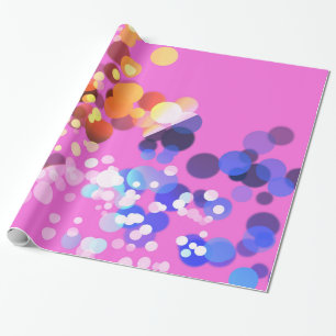 Papel De Presente Abstrato cor-de-rosa com luzes colorido