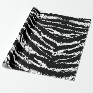 Papel De Presente Abstrato de Desenho Mão Duas Cores Raspas de Zebra